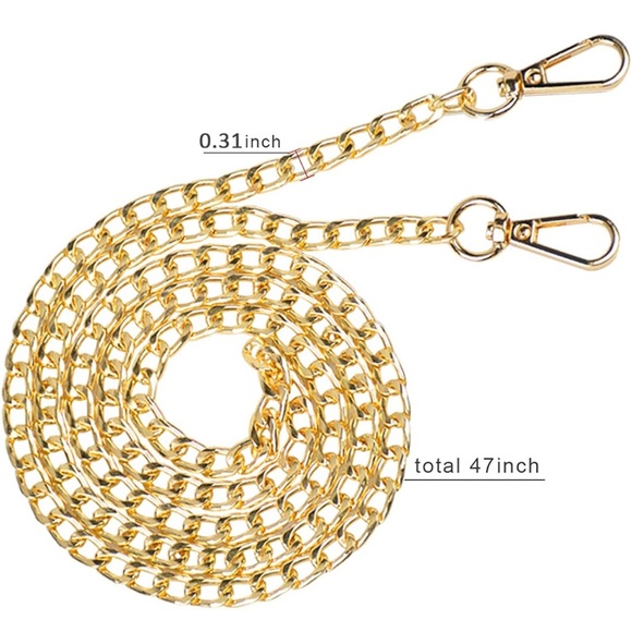 Gold Chain Strap with Clasps - Picture 1 of 6